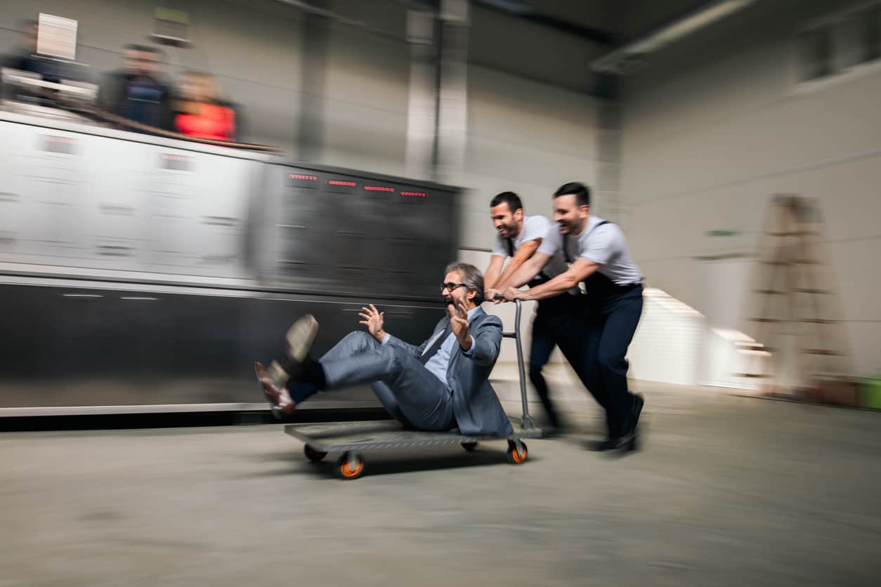 Fun day in blurred motion at the factory!